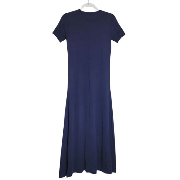 Ralph Lauren Waffle Knit Henley Dress Navy Blue A Line Short Sleeve Summer Small - Picture 8 of 16